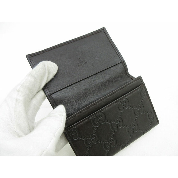 Gucci Guccissima Wallet Business Holder Brown Leather - Picture 7 of 8
